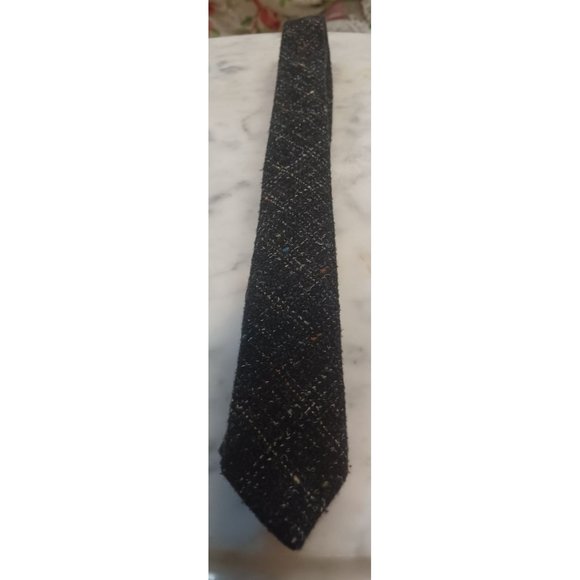 Narrow Men's Tie Black with Specs of Other Colors - Picture 1 of 3